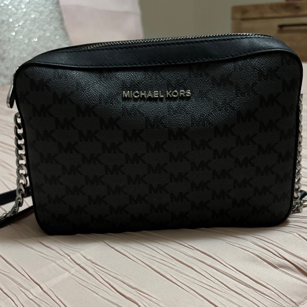 ORIGINAL Michael Kors Signature Black Crossbody Bag
